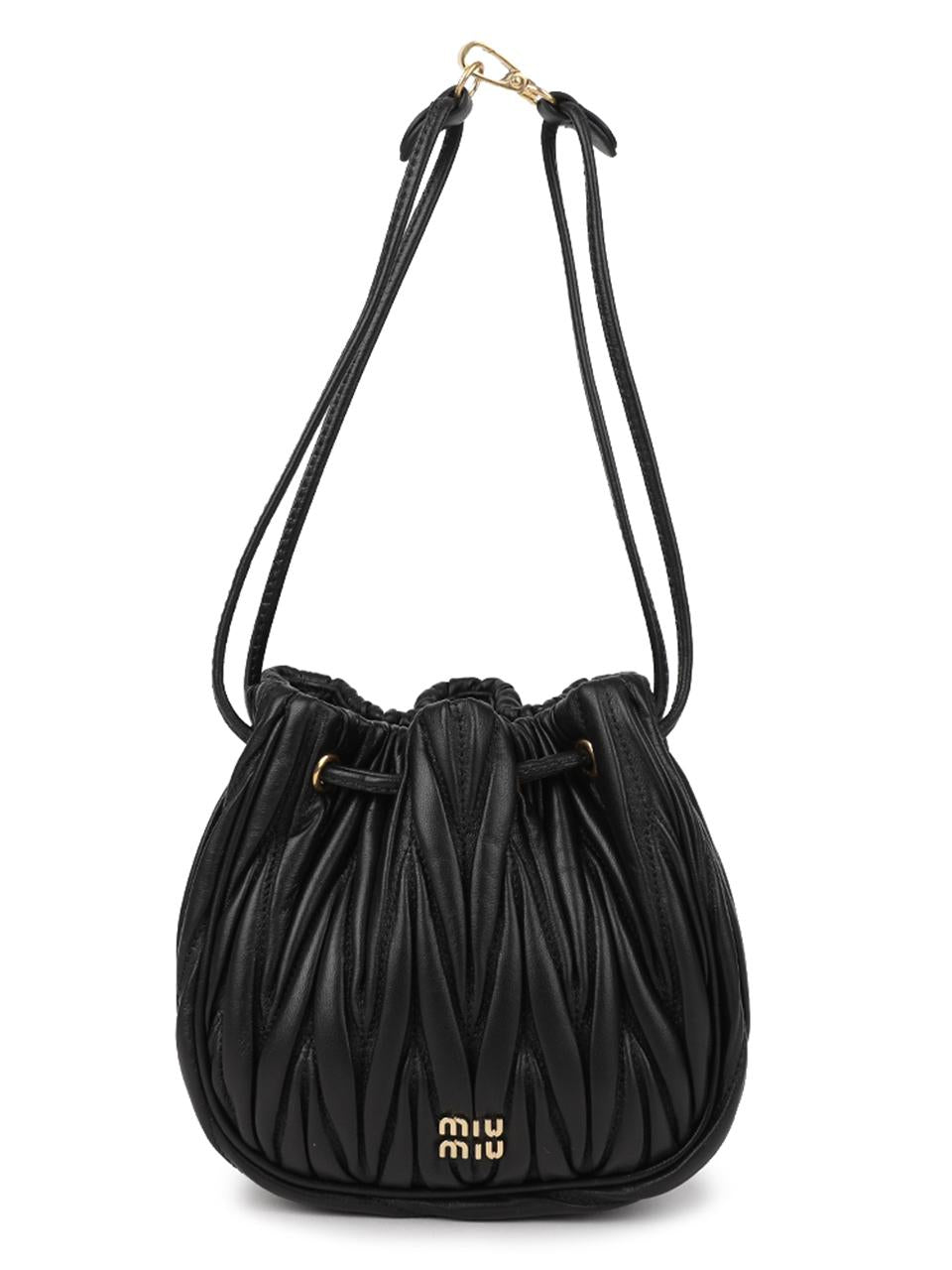 Miu Miu Matelassé Nappa Leather Pouch Shoulder Bag 5ND022 AFPP F0002