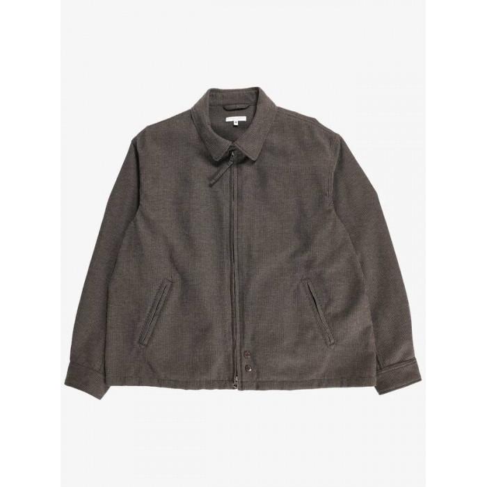 Engineered Garments Dark Brown Waffle Cotton Claigton Jacke 24S1D026 OR218 CO001