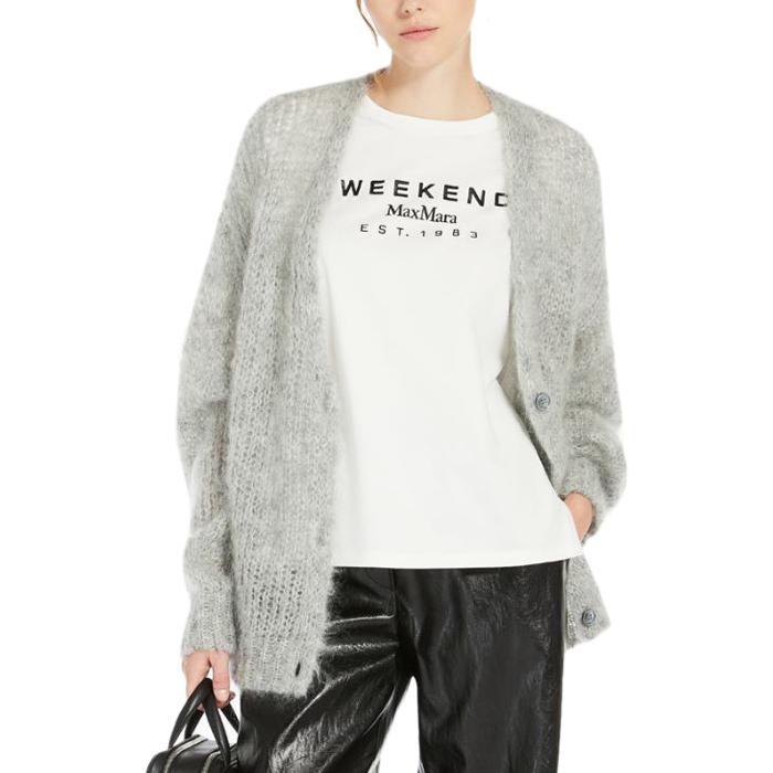 Max Mara CABINA Embroidered Logo Cotton Short Sleeve T-Shirt 002