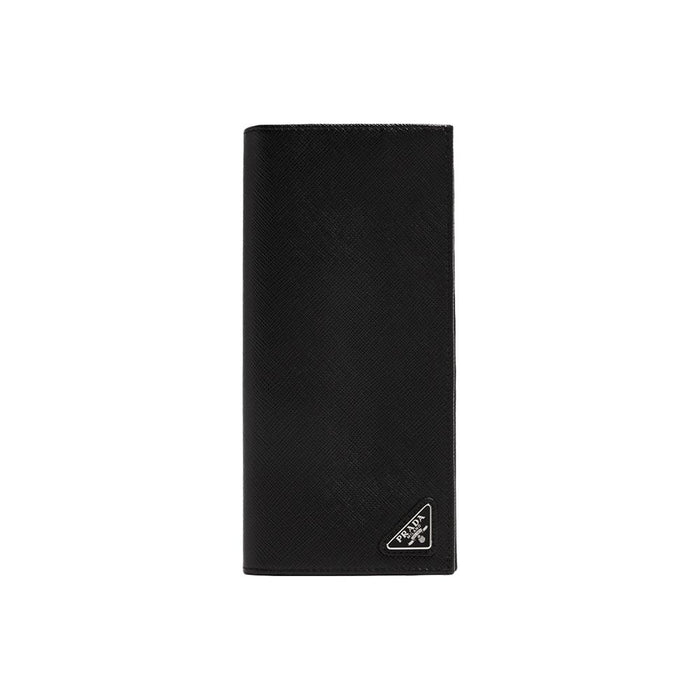 PRADA Saffiano Leather Long Wallet Black Triangular Logo Men’s 2MV836 QHH F0002