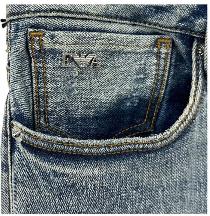 Emporio Armani Logo Denim Jeans Men’s Blue Pants
