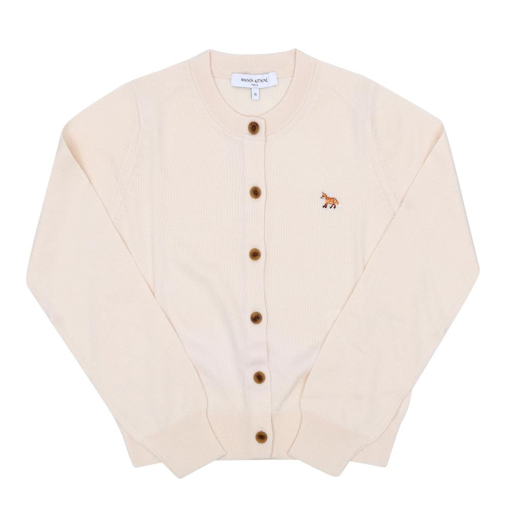 Maison Kitsune Baby Fox Merino Wool Regular Fit Women’s Cardigan Gray