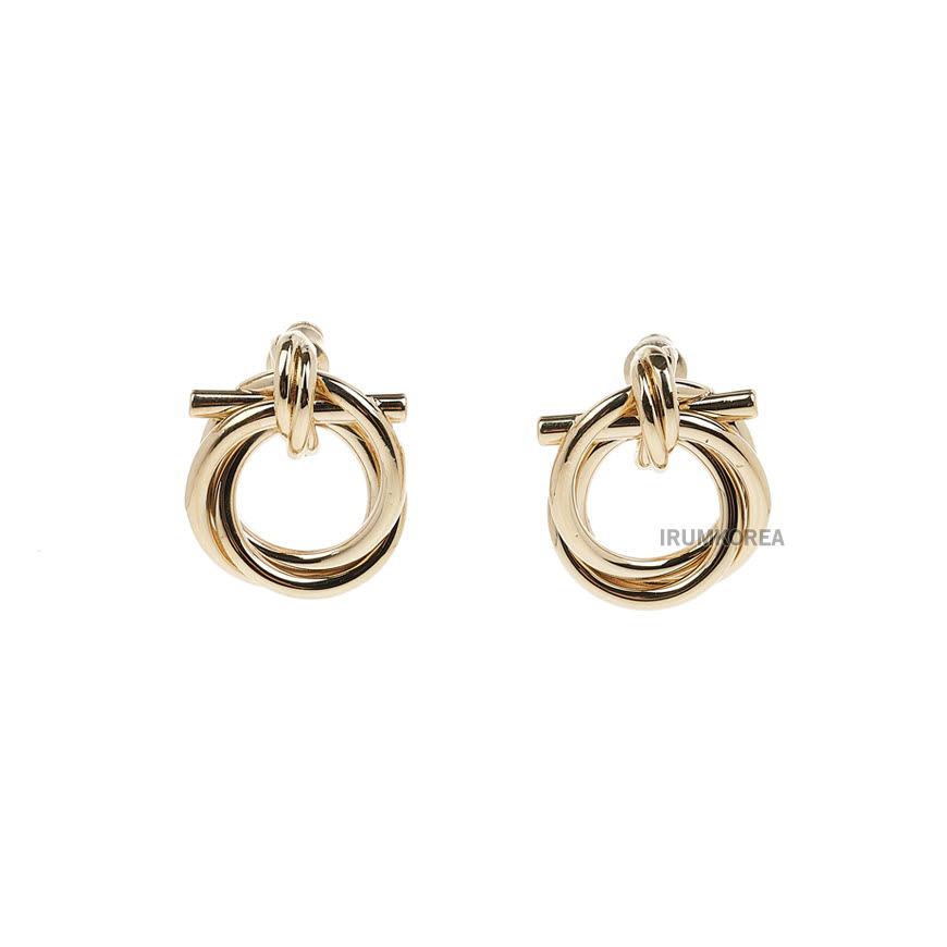 Ferragamo Gancini Hoop Earrings Gold-Tone Women’s Jewelry