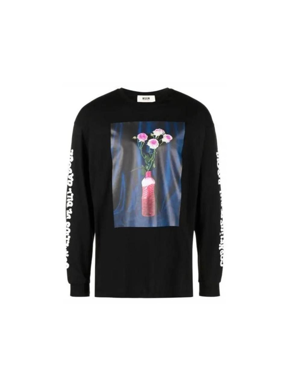 MSGM Fantastic Green Long Sleeve T-Shirt 3546 MM01 237580