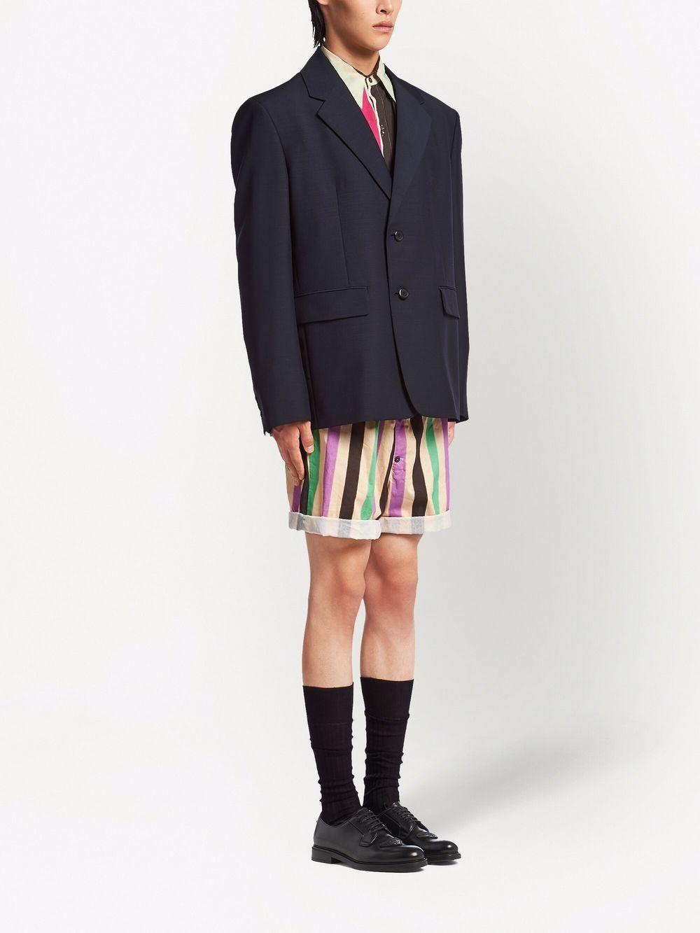 PRADA Black Wool Single-Breasted Blazer Jacket for Men