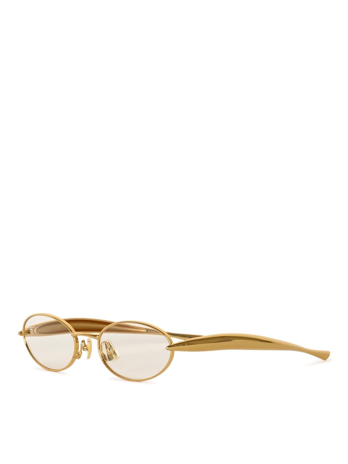 Bottega Veneta Black Acetate Rectangle Sunglasses