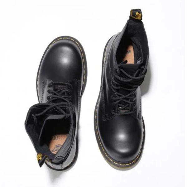 Maison Margiela Black Leather Lace-Up Combat Boots