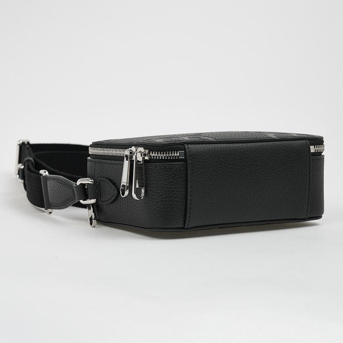 GUCCI Men’s GG Jumbo Leather Mini Crossbody Bag Black
