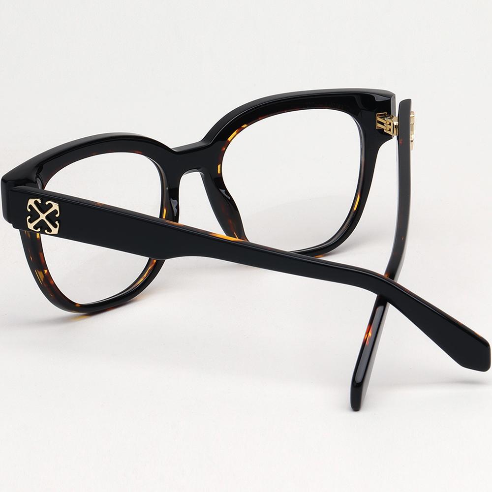 OFF WHITE Black Acetate Thick Frame Eyeglasses Unisex OERJ07O 1000