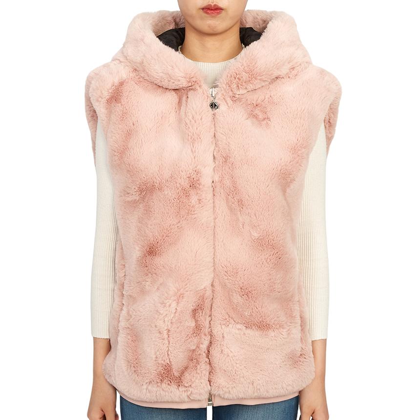 Moose Knuckles Women’s Hooded Fur Vest Black