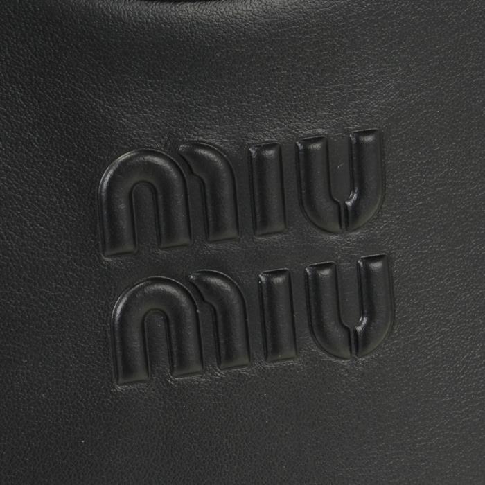 Miu Miu Ivy Leather Handbag Tote Black