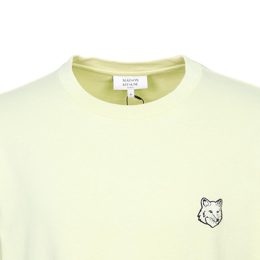 Maison Kitsune Fox Head Logo Men’s Short Sleeve T-Shirt White Cotton
