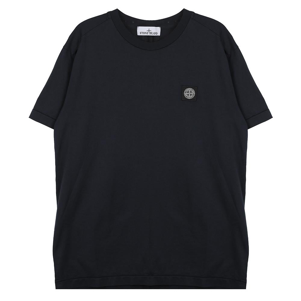 STONE ISLAND Cotton Jersey Short Sleeve T-Shirt Black Men