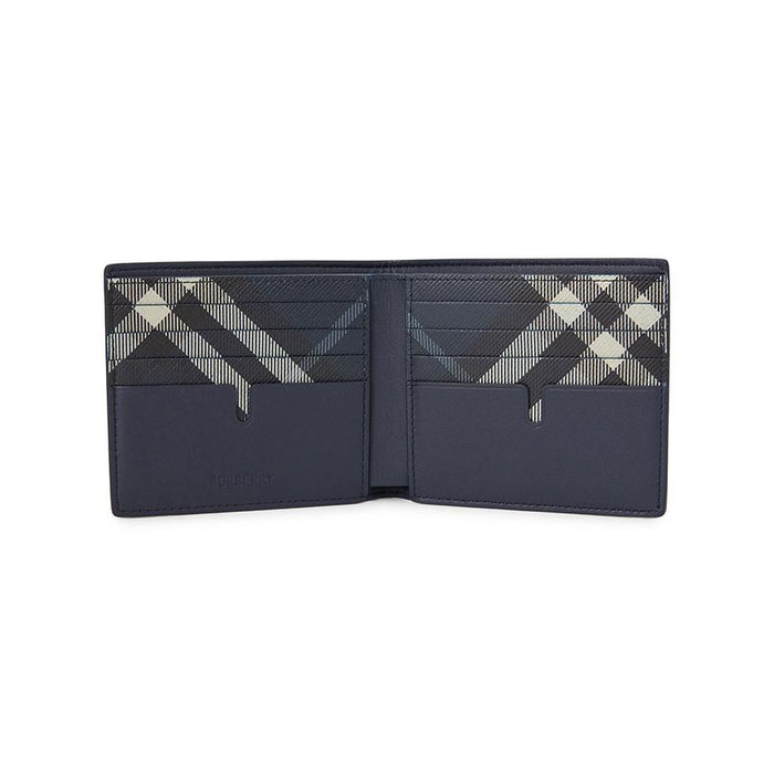 BURBERRY Pop Check Leather Bifold Wallet for Men 8118985