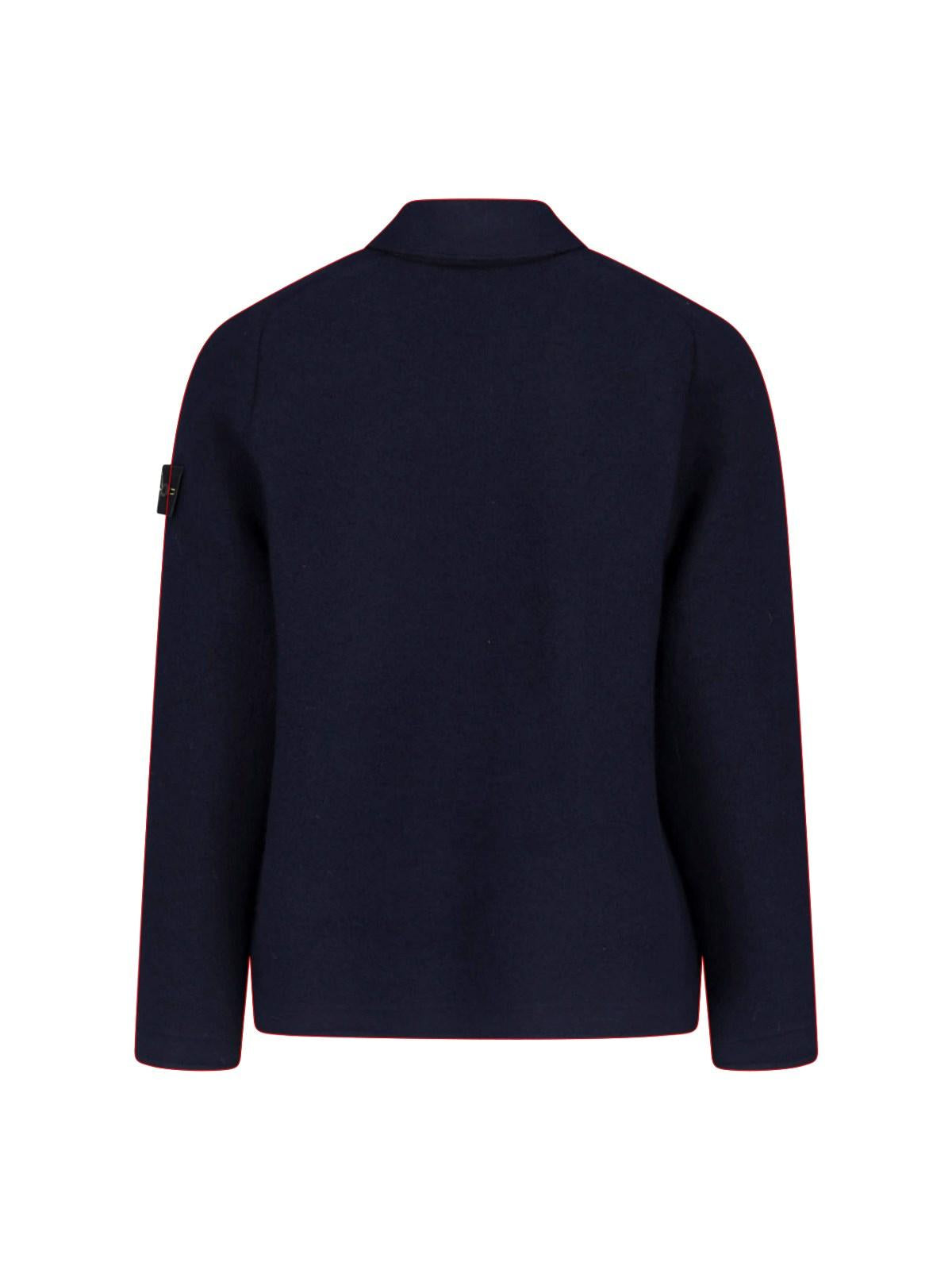 STONE ISLAND Black Nylon Bomber Jacket for Men