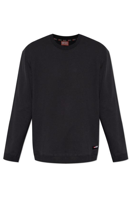 DIESEL Long Sleeve Sweatshirt for Men A22777 0SIBH 9XX BLACK DOM