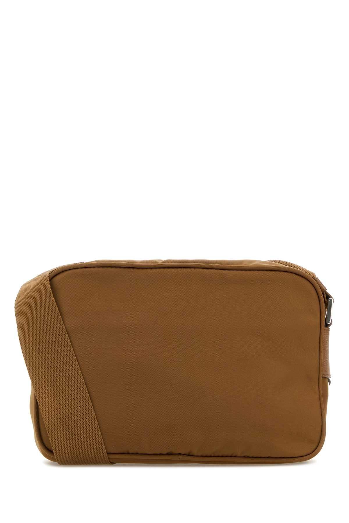 PRADA Leather Crossbody Bag Brown