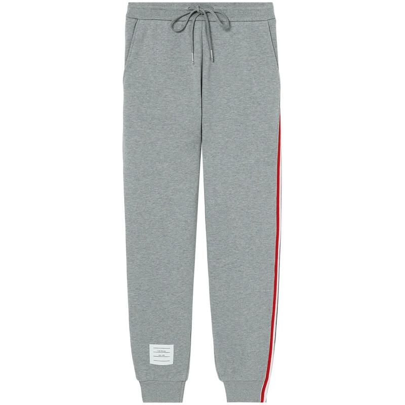THOM BROWNE RWB Stripe Women’s Sweatpants Gray Cotton Joggers