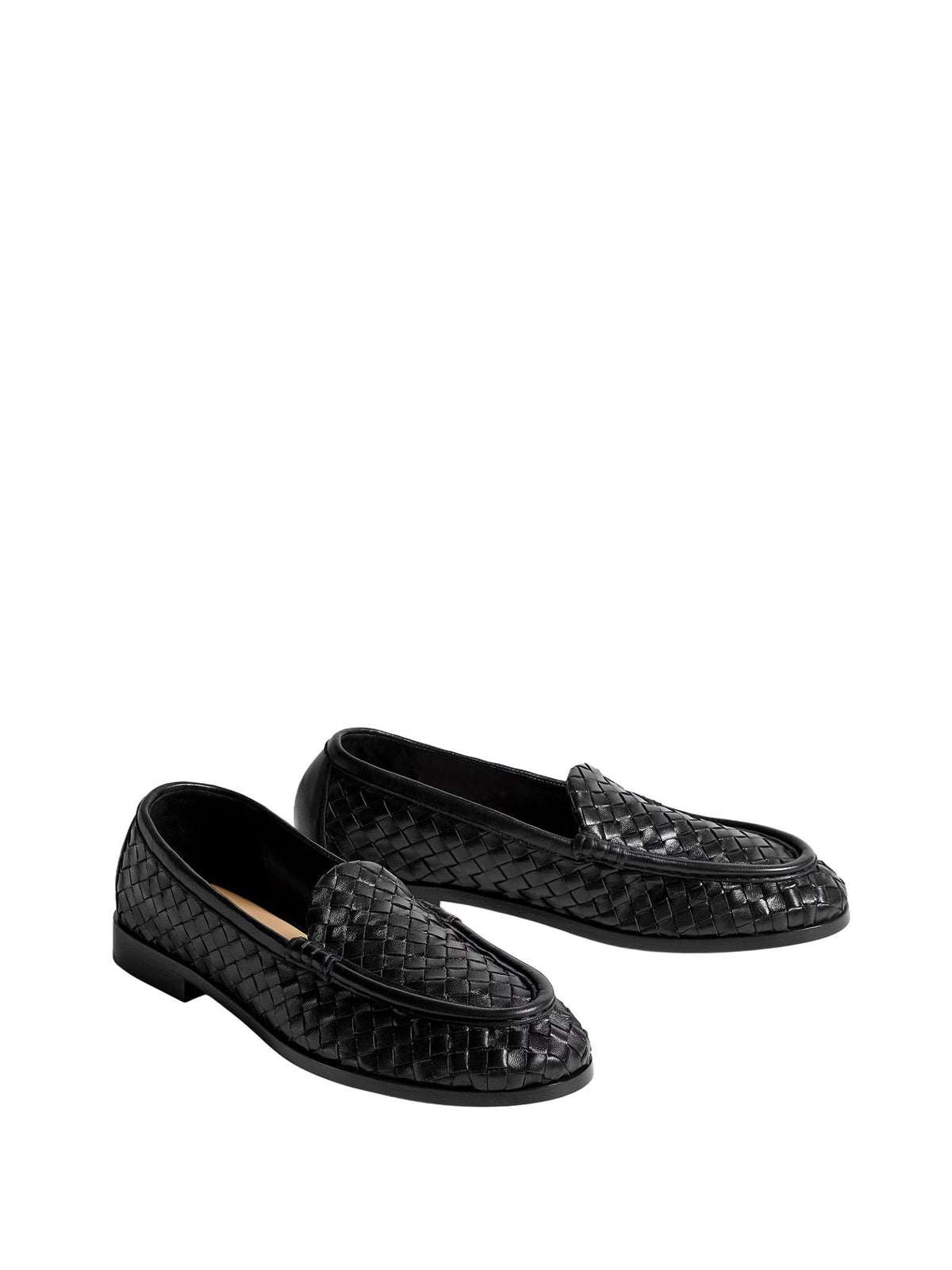 Bottega Veneta Black Leather Loafers