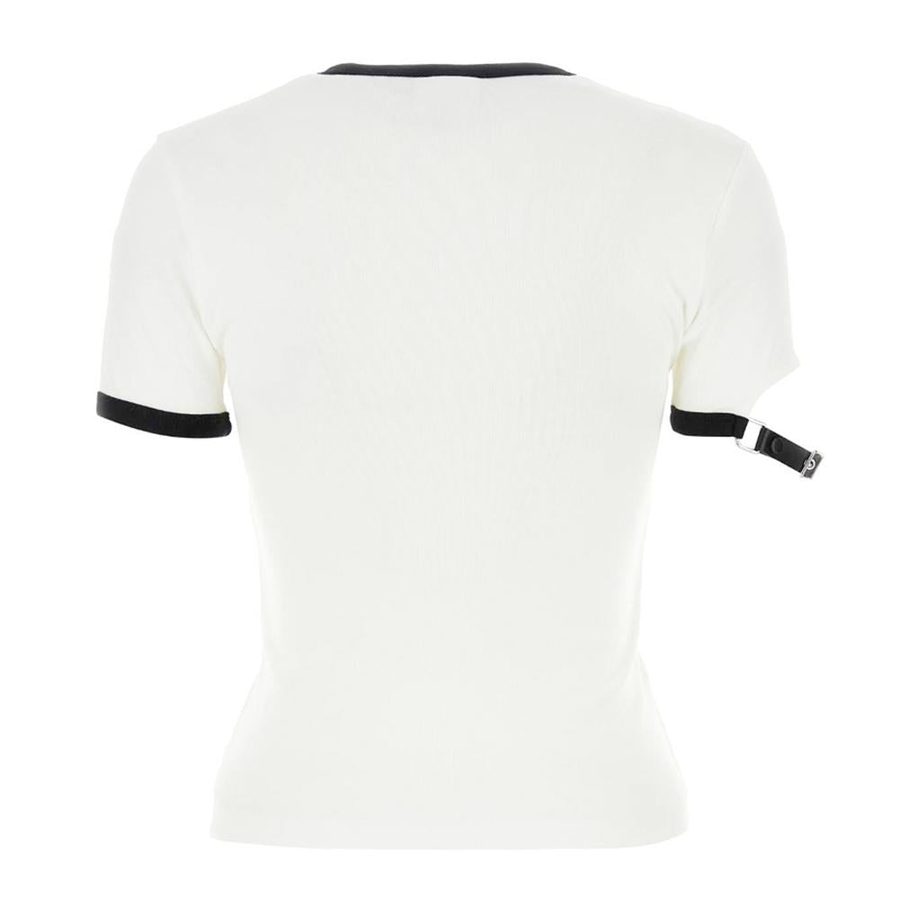 courreges Logo Embroidered Buckle T-Shirt