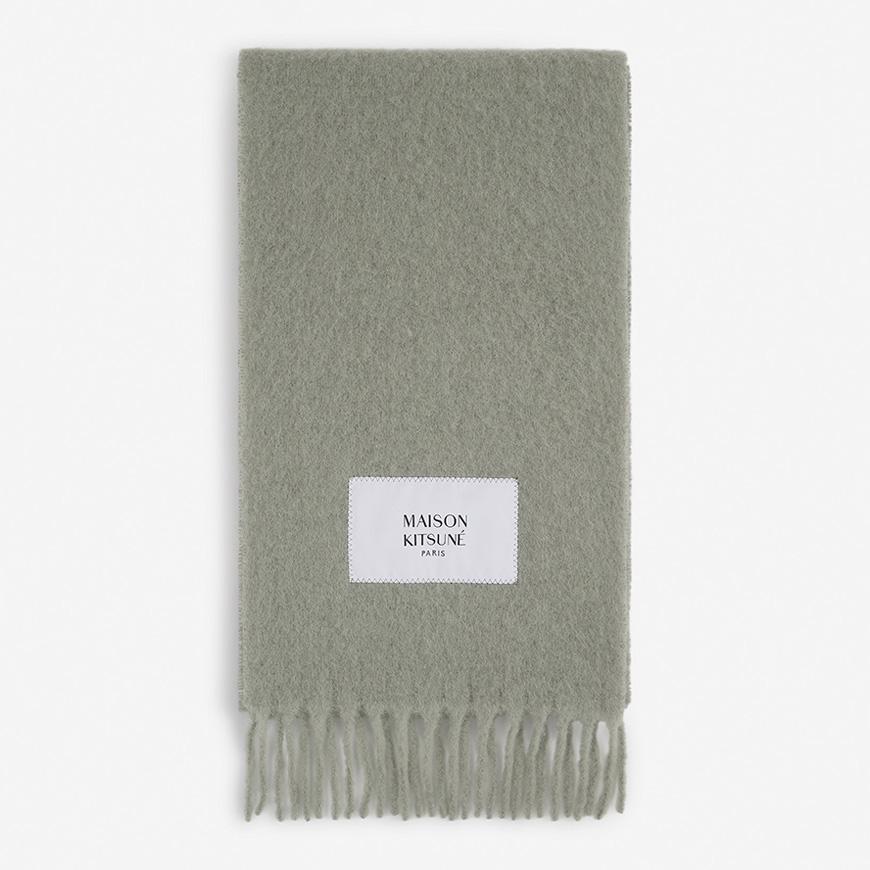 Maison Kitsune Unisex Alpaca Scarf Muffler, Beige LM06206 WA0022 P131