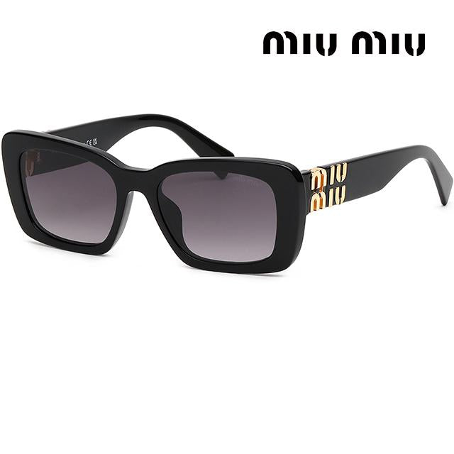 Miu Miu Thick Acetate Square Sunglasses Unisex with Shopping Bag SMU07Y 1AB 5D1