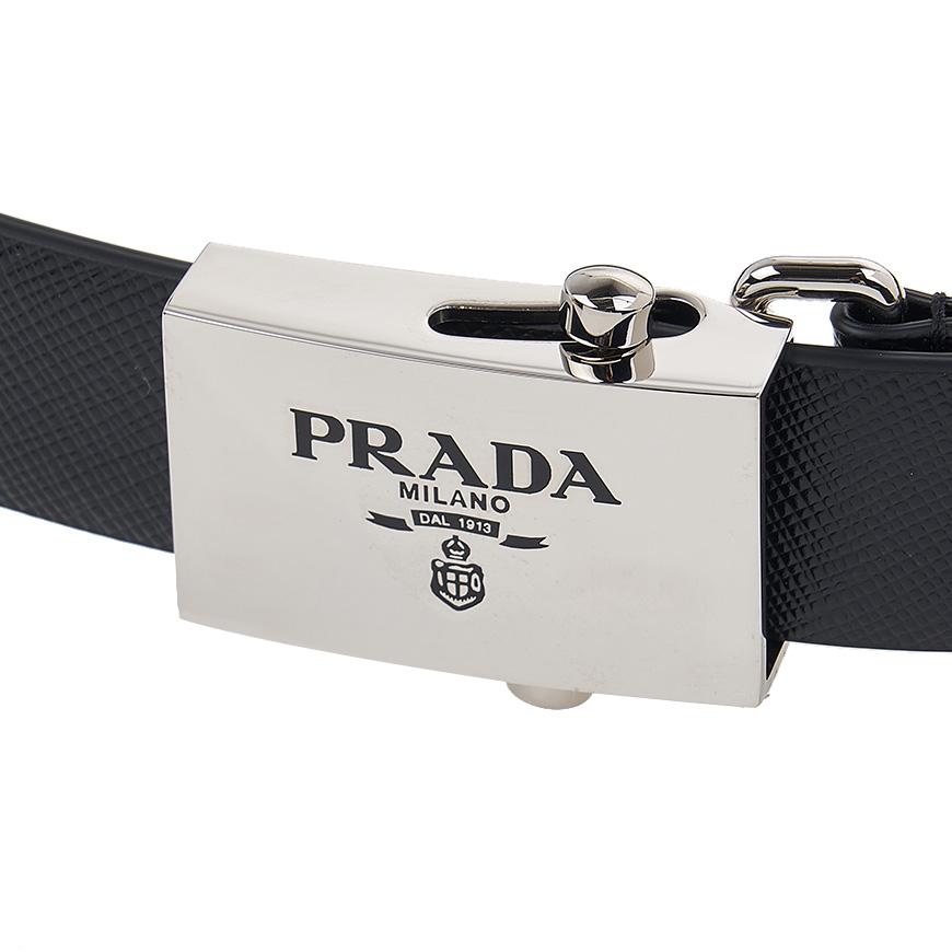 PRADA Saffiano Leather Belt Women’s Brown