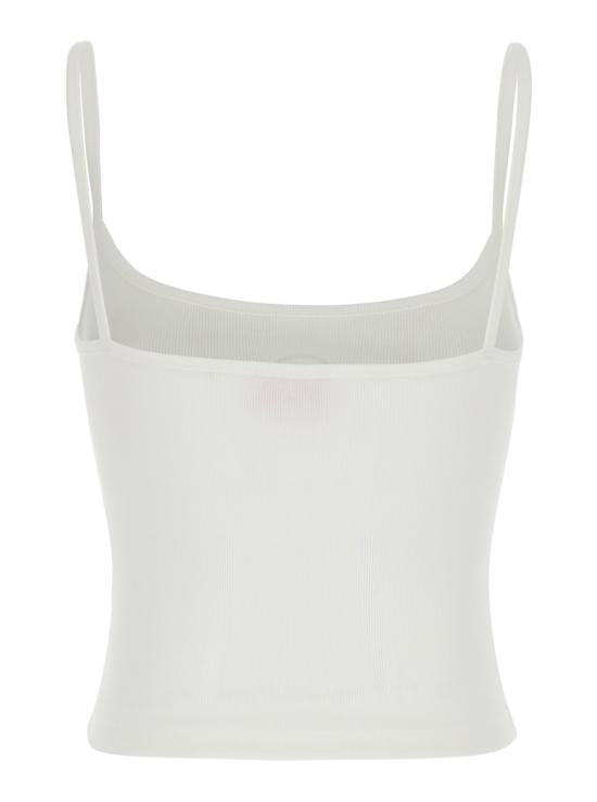 DIESEL White Sleeveless Cotton T-Shirt for Women