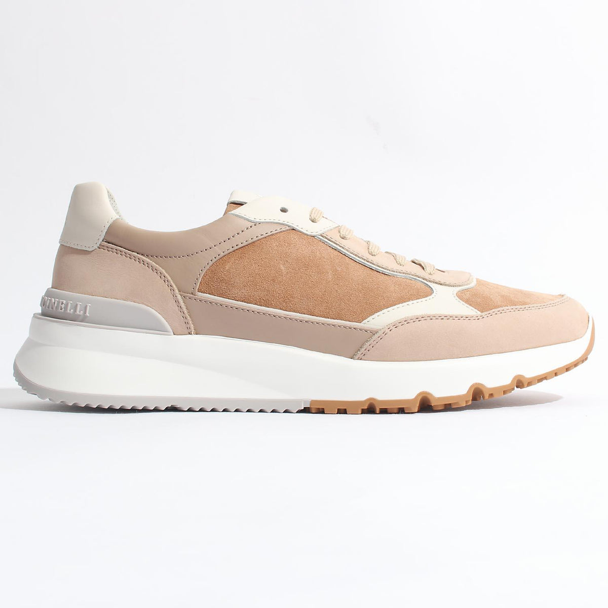 Brunello Cucinelli Beige Nubuck Suede Runner Sneakers Low-Top
