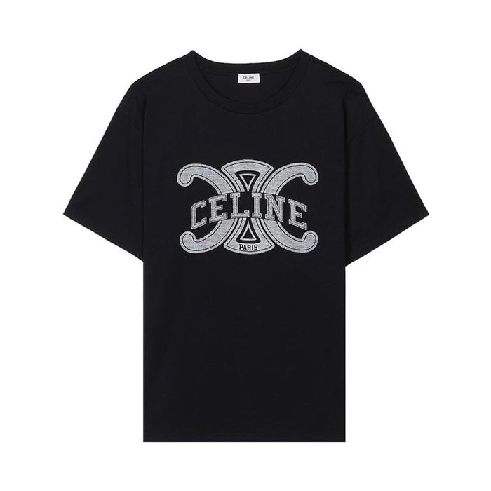 CELINE Men’s Cotton Jersey Loose T-Shirt Beige