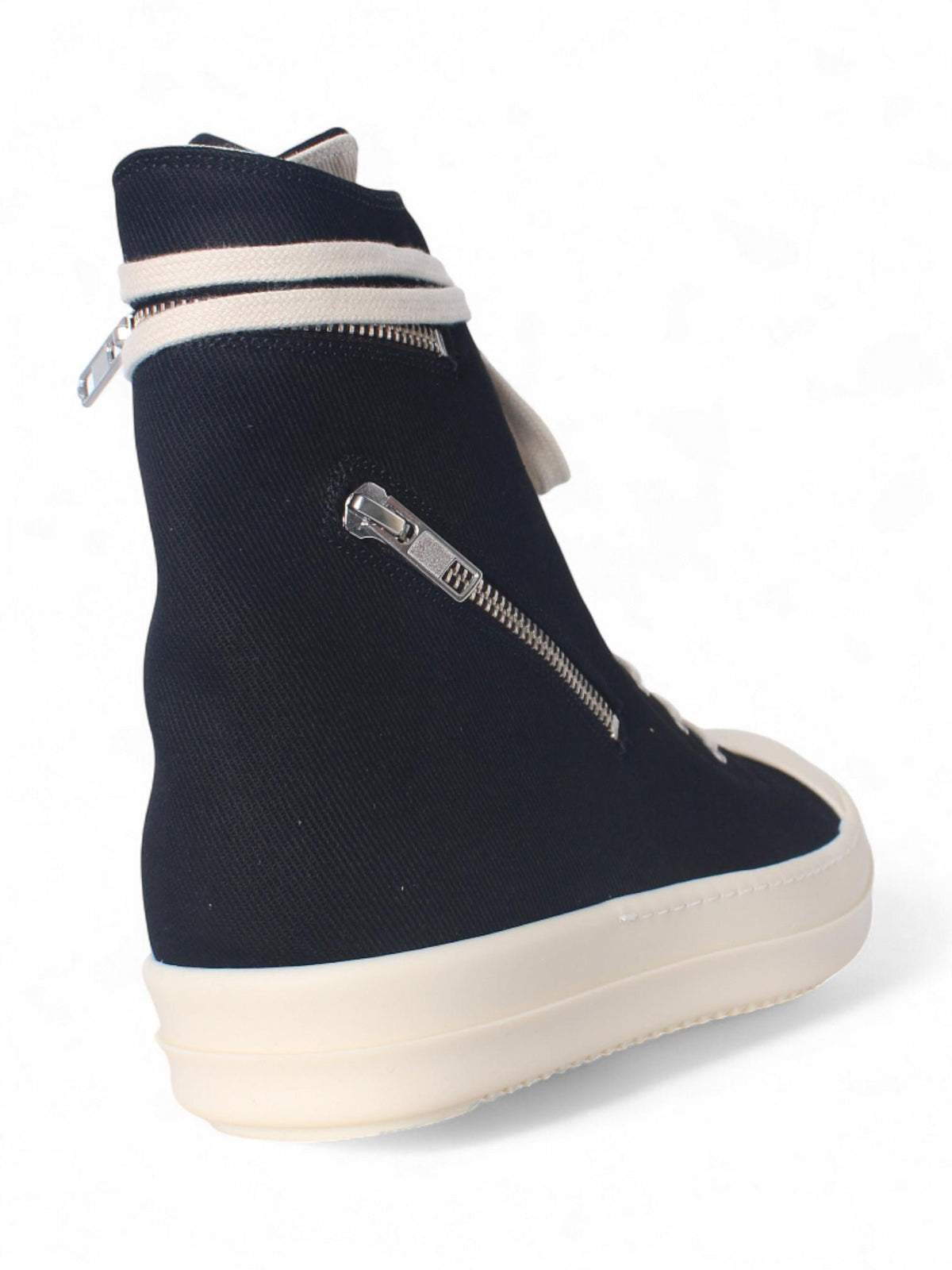 Rick Owens DRKSHDW Overdyed Denim Cargo High-Top Sneakers Black Milk