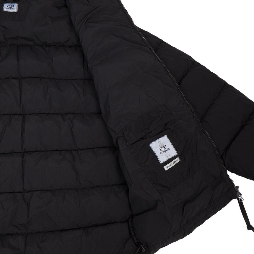 CP Company Black Down Puffer Jacket for Men