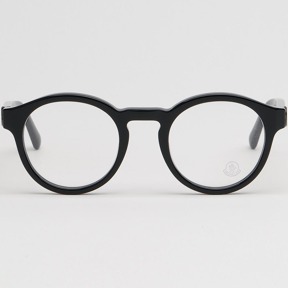 Moncler Round Black Acetate Eyeglass Frames Unisex ML5189 001