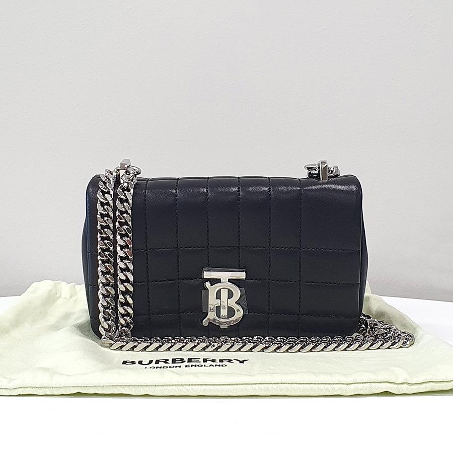 BURBERRY Women’s Lola Mini Chain Shoulder Crossbody Bag Black 8064850