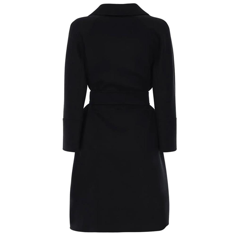 Max Mara ARONA Belted Wool Coat Black 2390160439 013