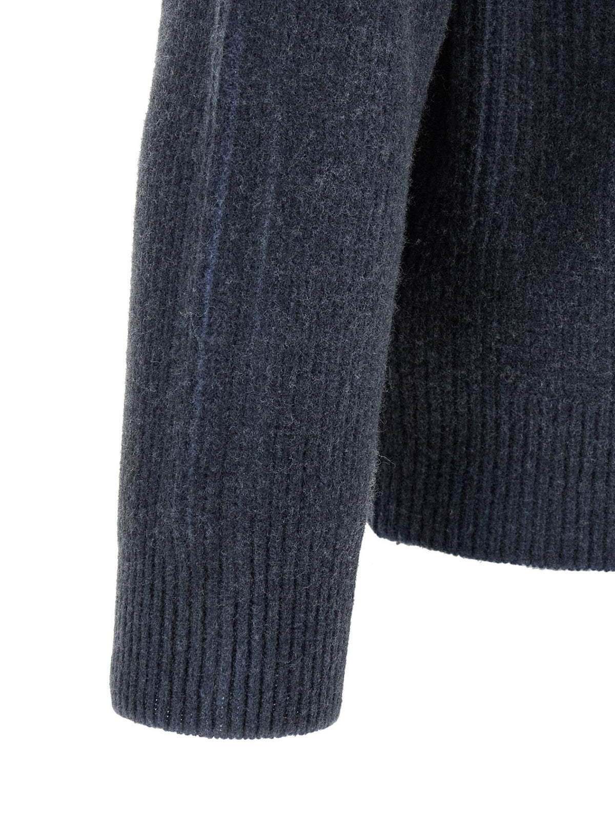 DIESEL Gray Wool Blend Crewneck Knit Sweater for Men