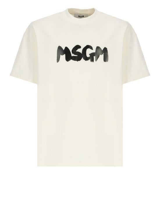 MSGM Brushed Logo T-Shirt 3840MM105 257002 02