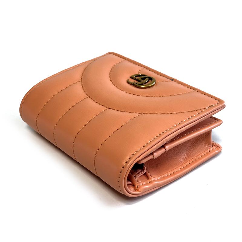GUCCI GG Marmont Matelassé Leather Bifold Wallet Unisex 466492 AABZN 6707