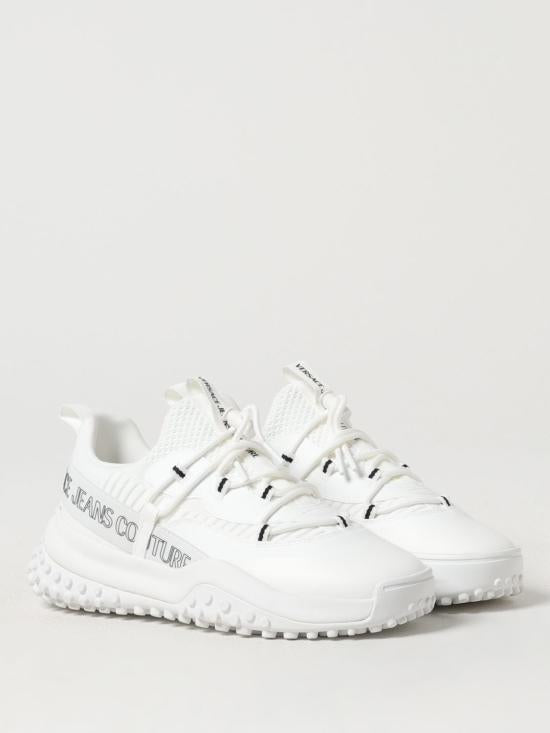 Versace Black Leather Low-Top Sneakers 78YA3SN2 ZSC69 003 WHITE DOM