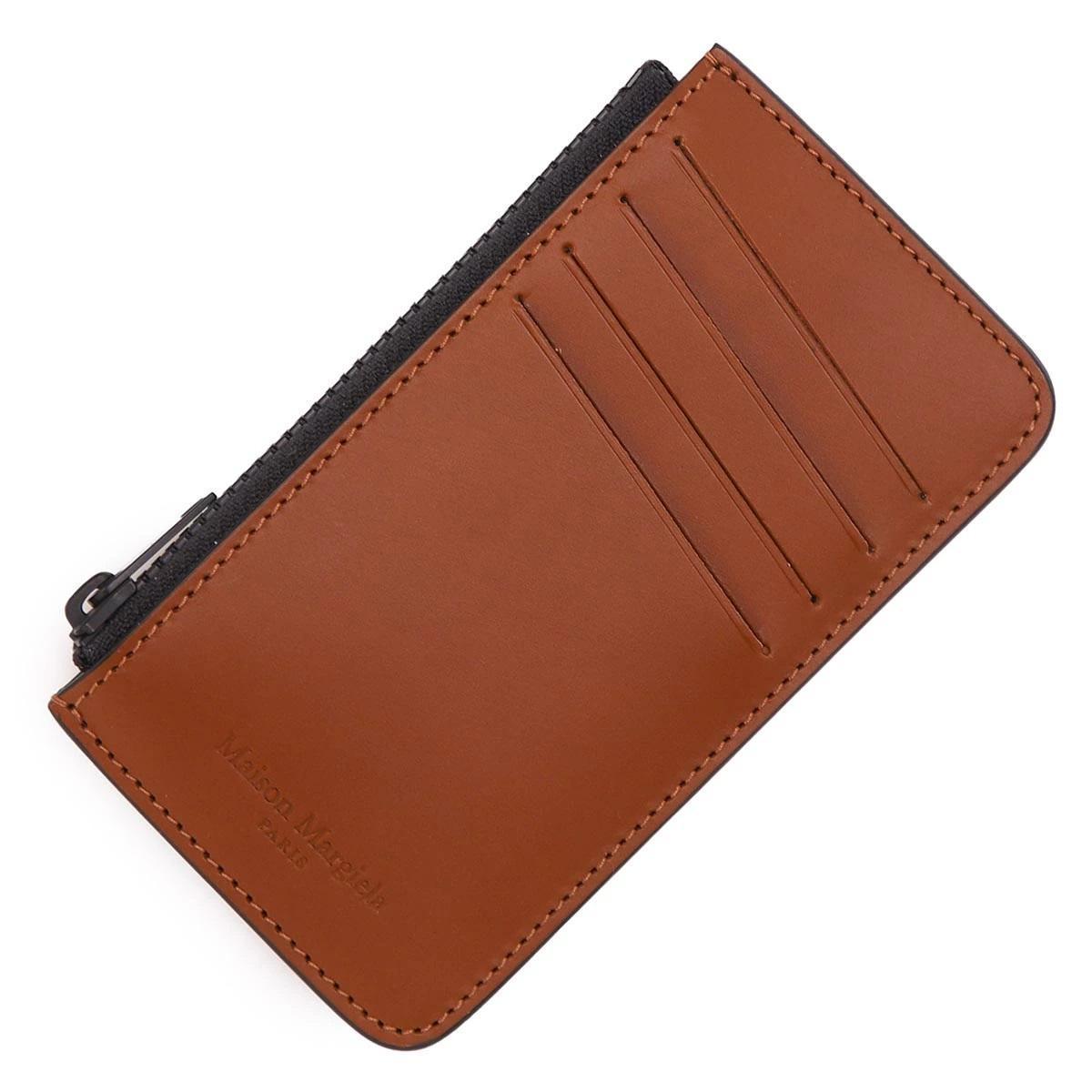 Maison Margiela Two-Tone Leather Zip Card Holder Wallet