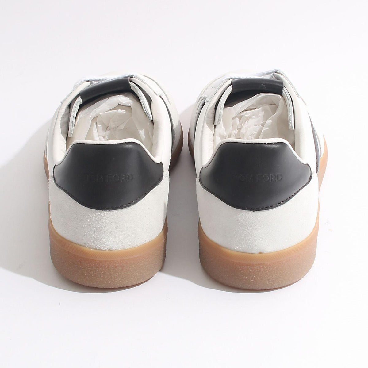 TOM FORD White Archer German Army Low-Top Sneakers J1558 LCL457N 5W028