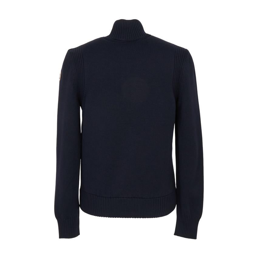 Moncler Men’s Padded Zip-Up Knit Cardigan Navy