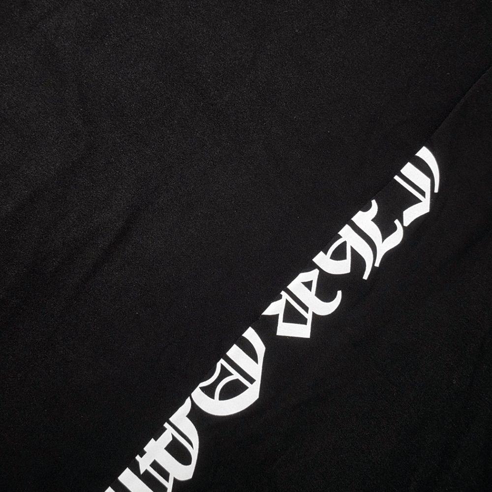 Chrome Hearts Black Long Sleeve Pocket Crewneck T-Shirt with Script Logo