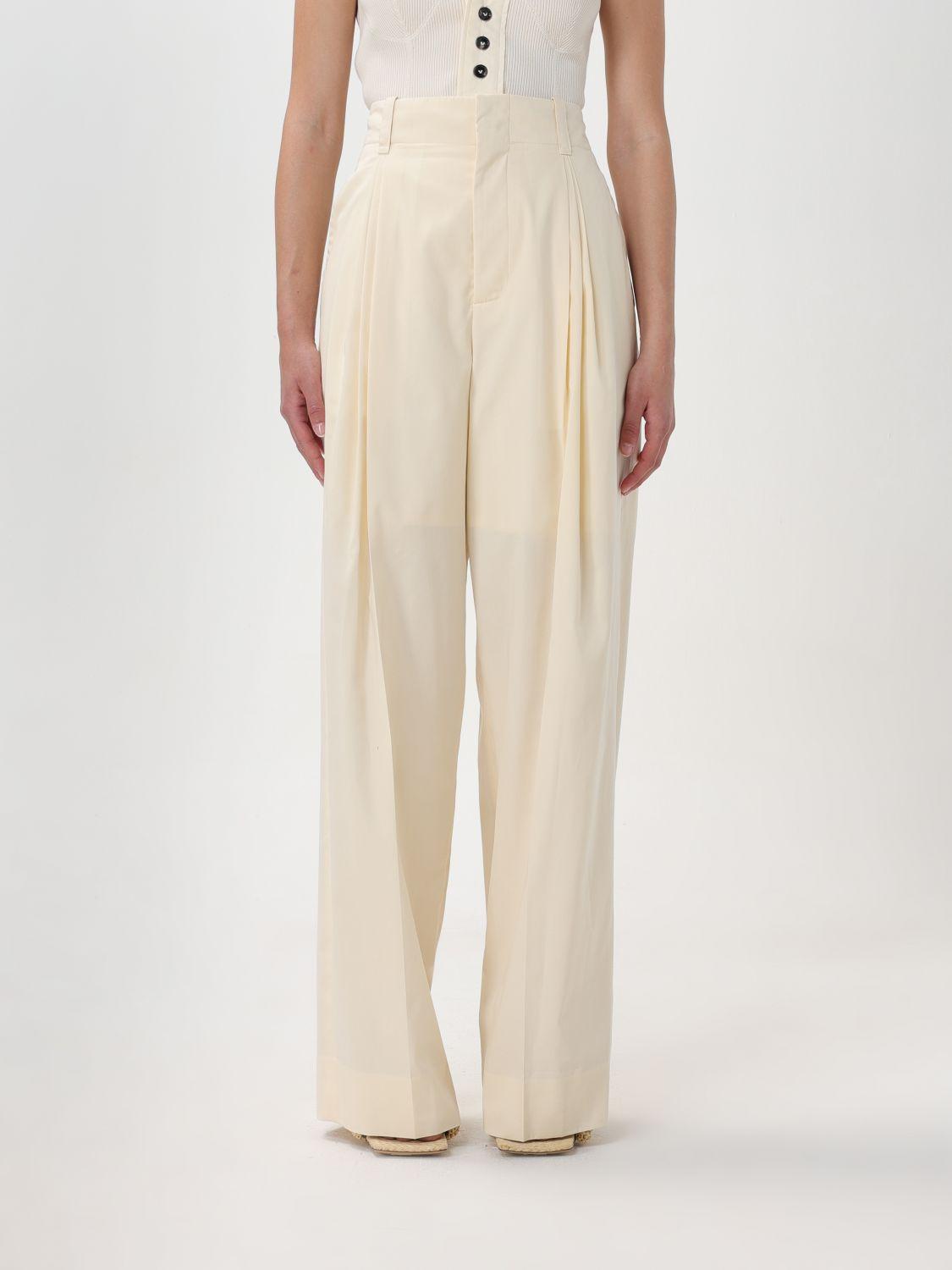 Bottega Veneta Yellow Wool Blend Classic Trousers