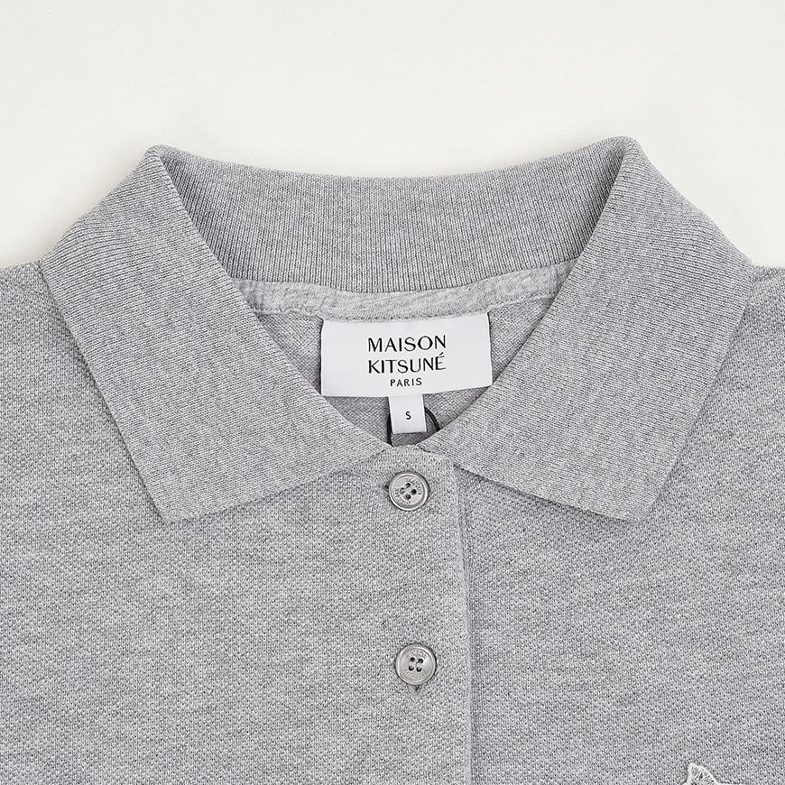 Maison Kitsune Women Baby Fox Polo T-Shirt Navy Cotton MW00202 KP0001 H120