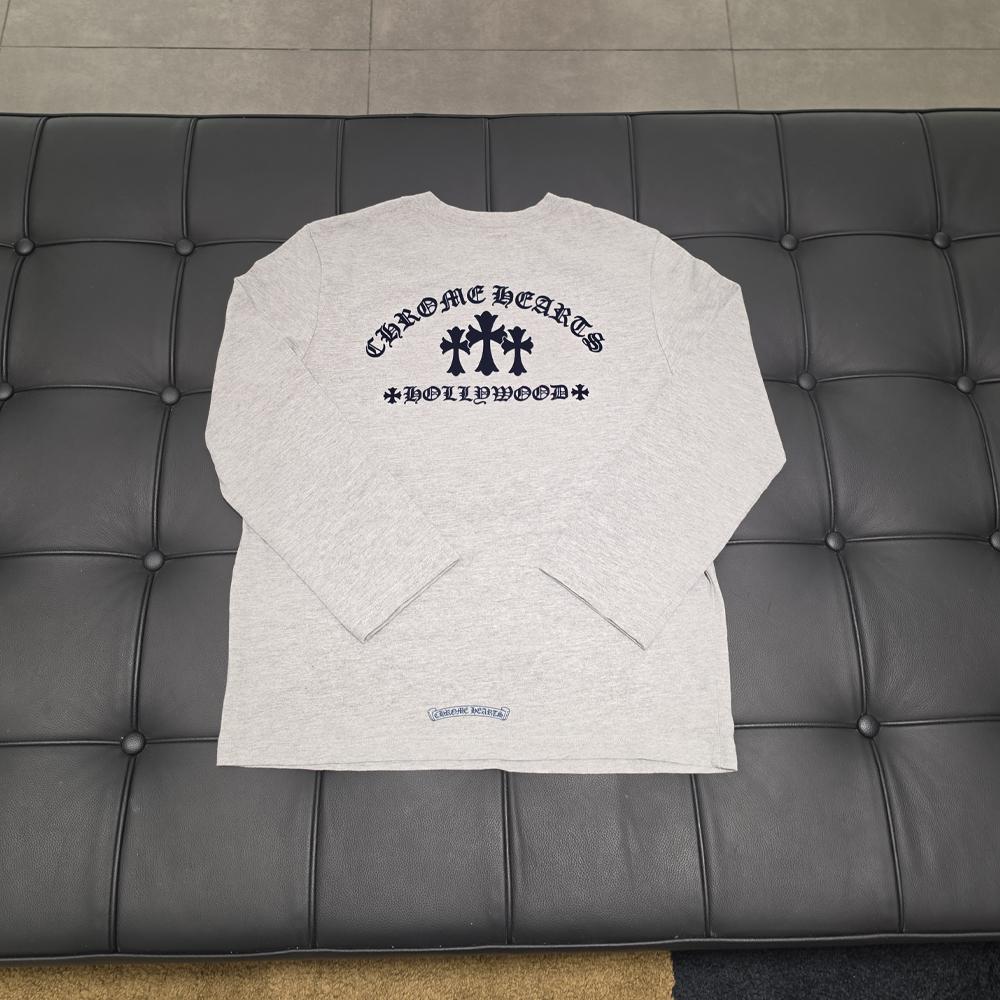 Chrome Hearts Cemetery Long Sleeve T-Shirt Gray