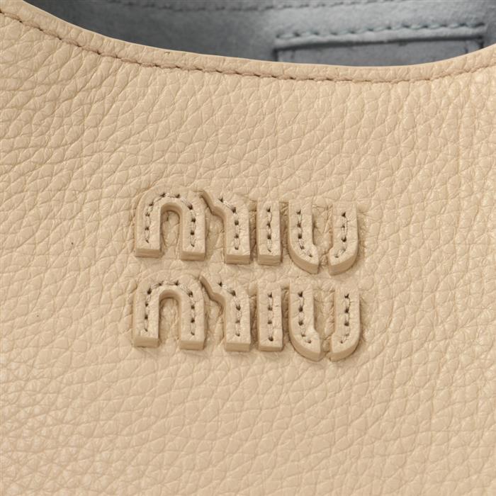 Miu Miu Women's Leather Logo Patch Tote Bag