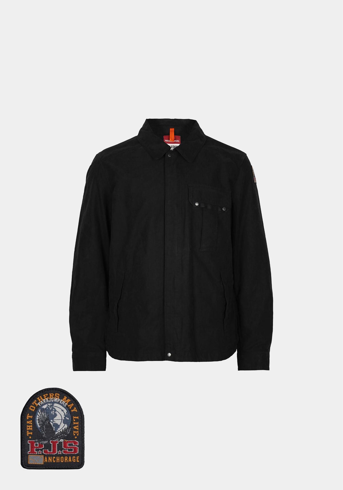 Parajumpers Black Miura Overshirt Jacket Men PMOSFD01 0541
