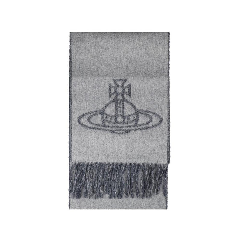 Vivienne Westwood Mineral Gray Two-Tone Orb Single Scarf