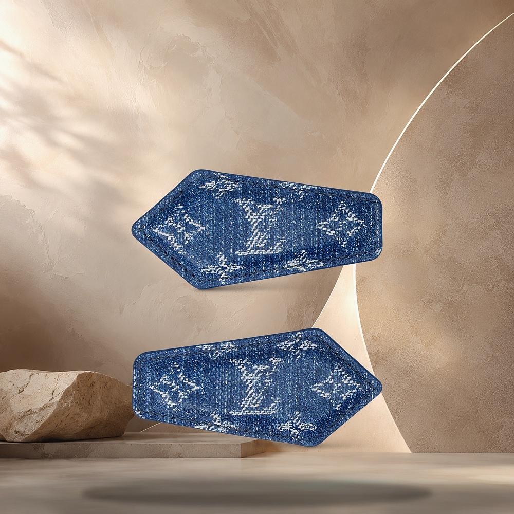 Louis Vuitton Denim Blue LV Backstage Hair Clip M03715